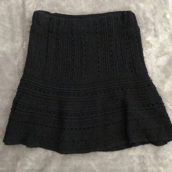 Zara Black Crochet Skirt size Small - Picture 1 of 4